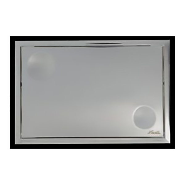 ENSEMBLE PLAQUE SWING BOUTON PIVOTANT CHROME