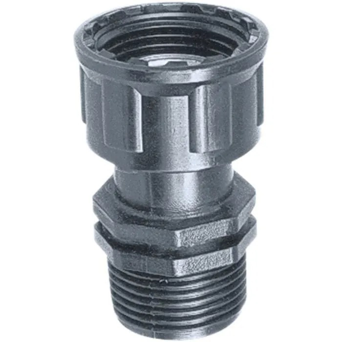 RACCORD PLASTIQUE A VISSER POUR POMPE MM 26/34 DIAMETRE. 25 - M 20/27 DIAMETRE. 19