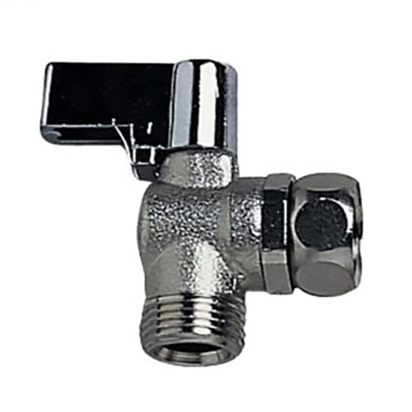 ROBINET D ARRET EQUERRE CHROMEE
