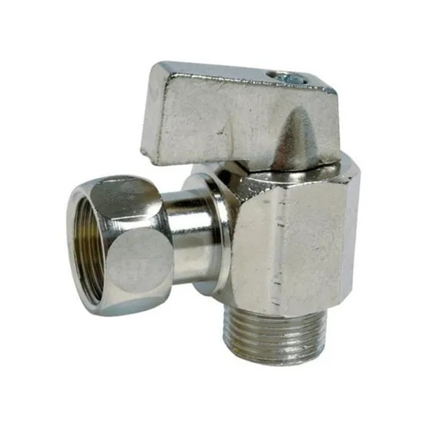 ROBINET DE CHASSE D EAU 1/4 DE TOUR EQUERRE AVEC ECROU TOURNANT