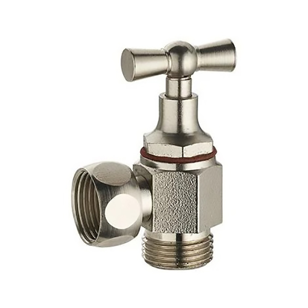 ROBINET EQUERRE 1/4 DE TOUR POUR WC MF 3/8" + BOUCHON CHROME