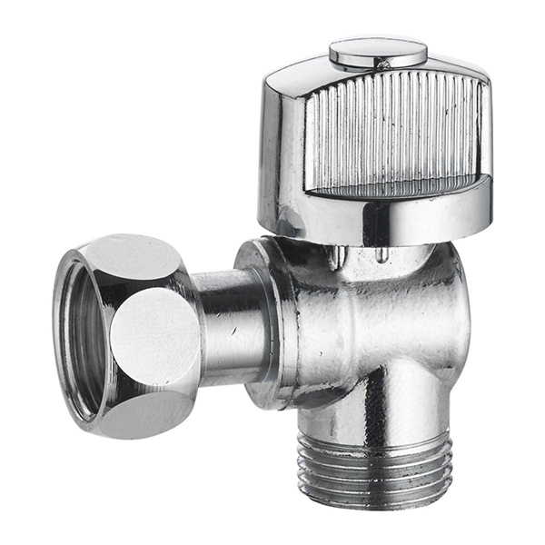 ROBINET D ARRET EQUERRE 1/4 DE TOUR CHROME POUR WC .MF 3/8"