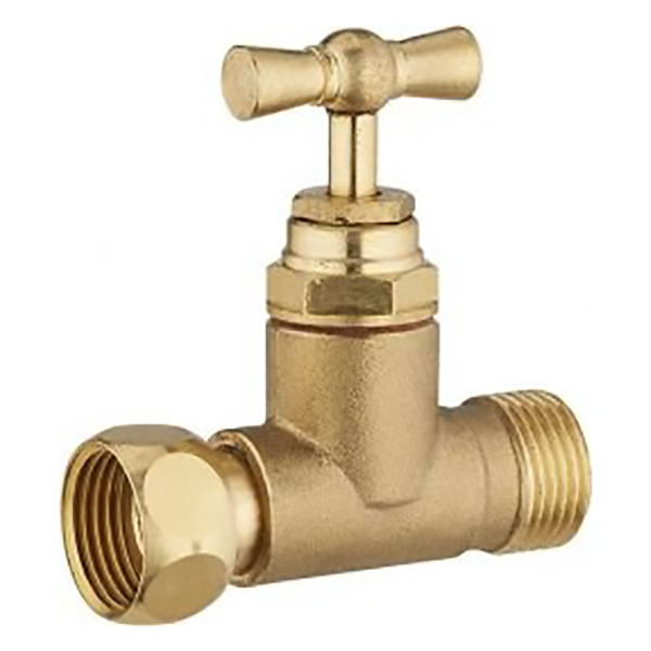 ROBINET D ARRET DROIT 1/4 DE TOUR BRUT POUR WC .MF 3/8"