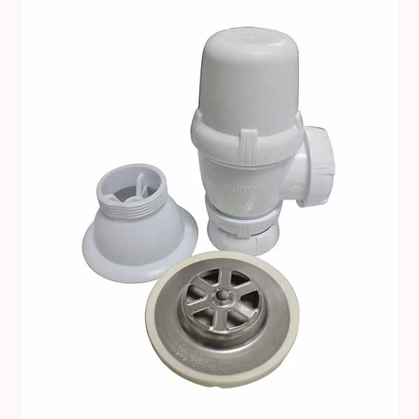 SIPHON LAVABO AVEC BONDE D40 AVEC BOUCHON