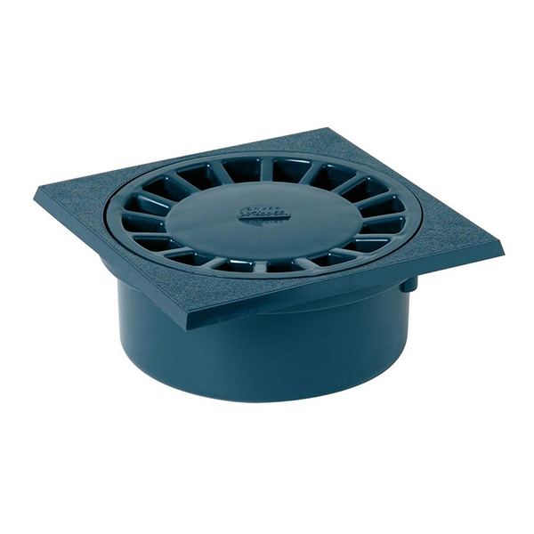 SIPHON COUR 150X150 SORTIES 40/50/63 GRIS FONCE
