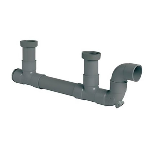 SIPHON D EVIER DOUBLE D40 SORTIE ORIENTABLE