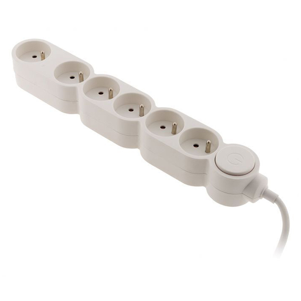 BLOC HOME 6P + FICHE PARAFOUDRE BLANC