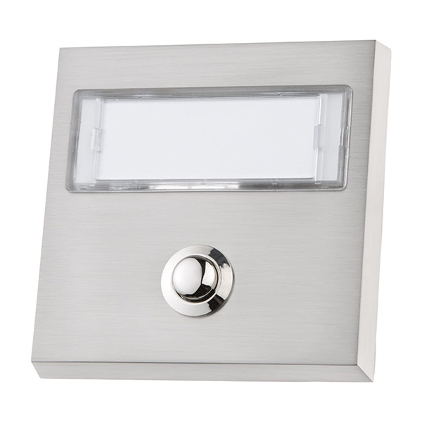 BOUTON POUSSOIR AVEC PORTE NOM RETROECLAIRE 8V-24V