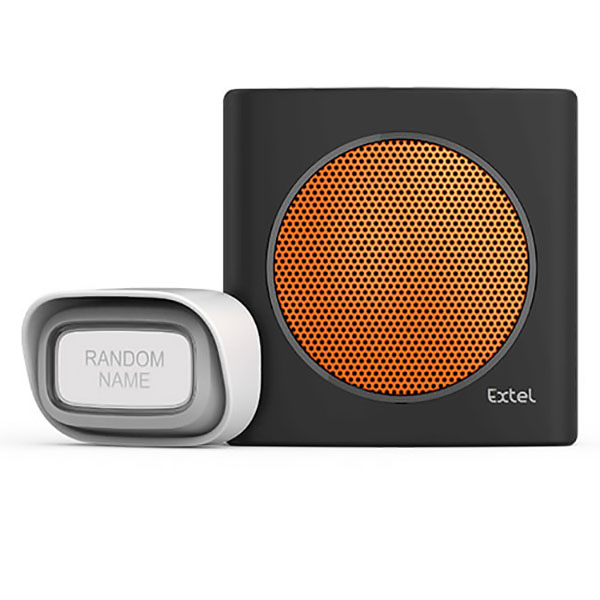 CARILLON SANS FIL AVEC PORTEE DE 200M ET 6 SONNERIES ORANGE ET NOIR - AVIDSEN 081741