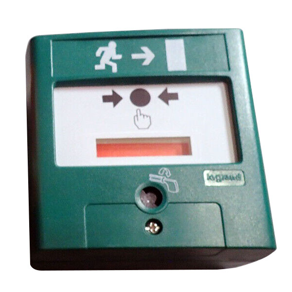 SSI DECLENCHEUR MANUEL REARMABLE AVEC INDICATEUR SAILLIE OU ENCASTRE 90X90X57 VERT 038047