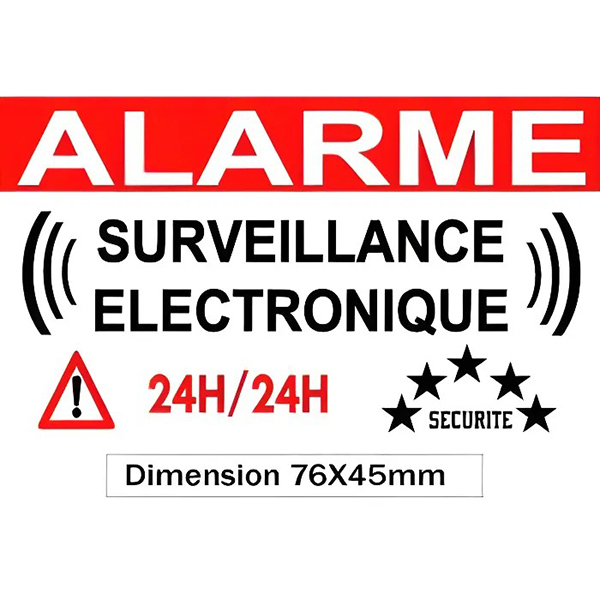 ETIQUETTE POUR ALARME AVIDSEN 123408