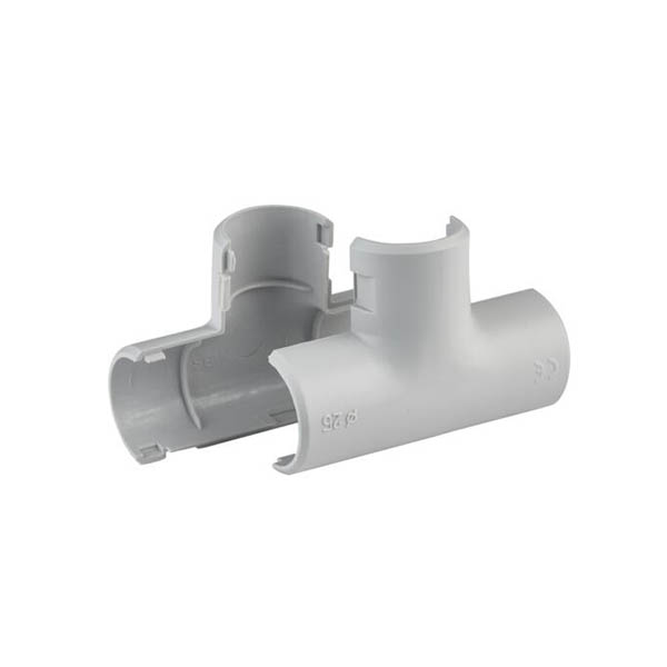 DERIVATION EN TE CLIPSABLE Ø25 POUR TUBE IRL 3321 (750N/2J/-5°C/60°C) GRIS DEBFLEX 429436