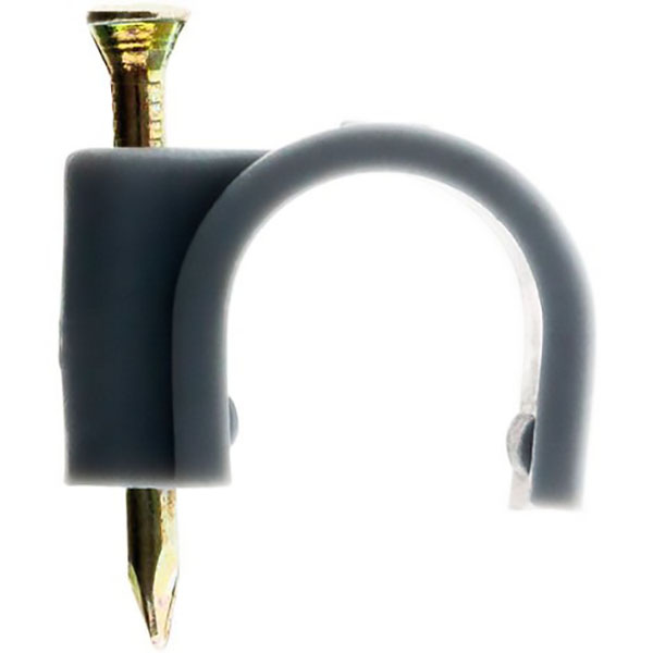 100 ATTACHES CABLE ROND D.14 GRIS