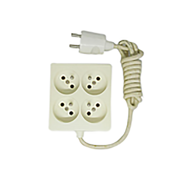 BLOC MULTIPRISE 4X2P+T 1,50M 10A 230V 2G0,75 CIBALEC 6004-99