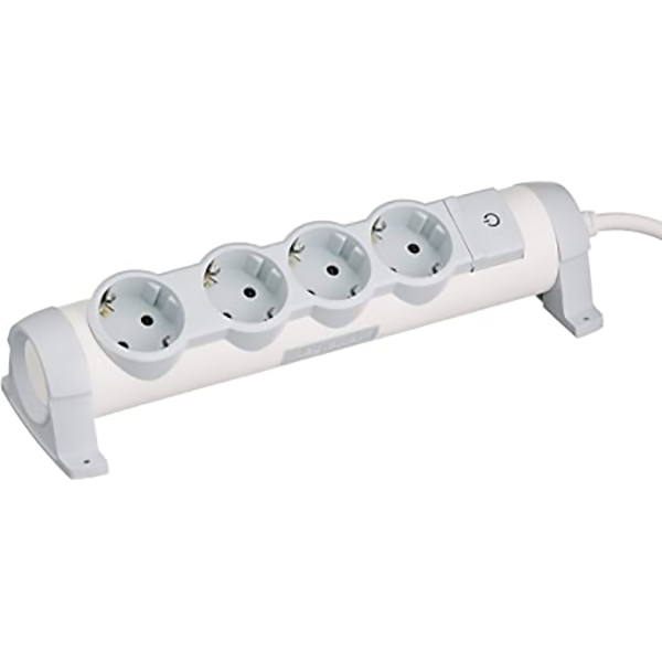 BLOC MULTIPRISE 4X2P+T 1,50M 16A 230V 3G1,5 ROTATIF AVEC INTERUPTEUR LEGRAND 50075