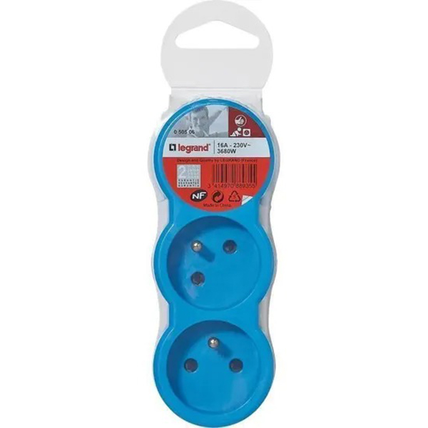 RALLONGE 3 PRISE 1,05 M BLEU