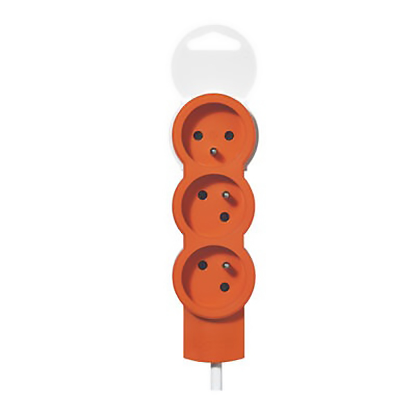 RALLONGE 3 PRISE 1,05 M ORANGE