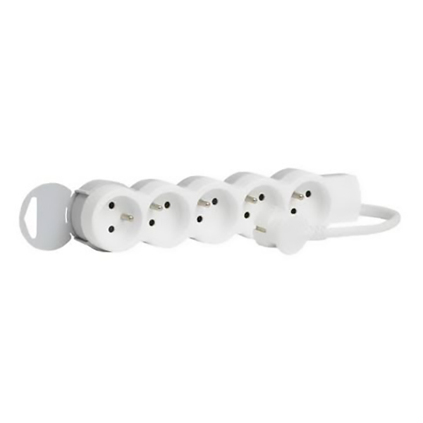 RALLONGE 5 PRISE 1.5M BLANC