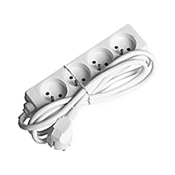 BLOC MULTIPRISE 4X2P+T 1,40M 16A 230V 3G1 BLANC PRO ELEK FX4N