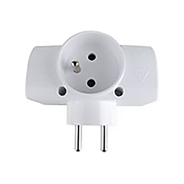 BLOC MULTIPRISE 3X2P+T LATERAL 16A 230V BLANC PRO ELEK NFS-057