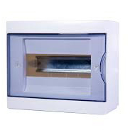 TABLEAU ELECTRIQUE APPARENT COFFRET PORTE FUMEE 8MOD REF 2708AF INGELEC