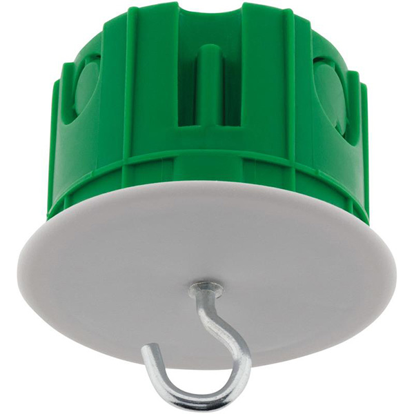 BOITE MACONNERIE POINT DE CENTRE D65MM + CROCHETS DE SUSPENSIONS