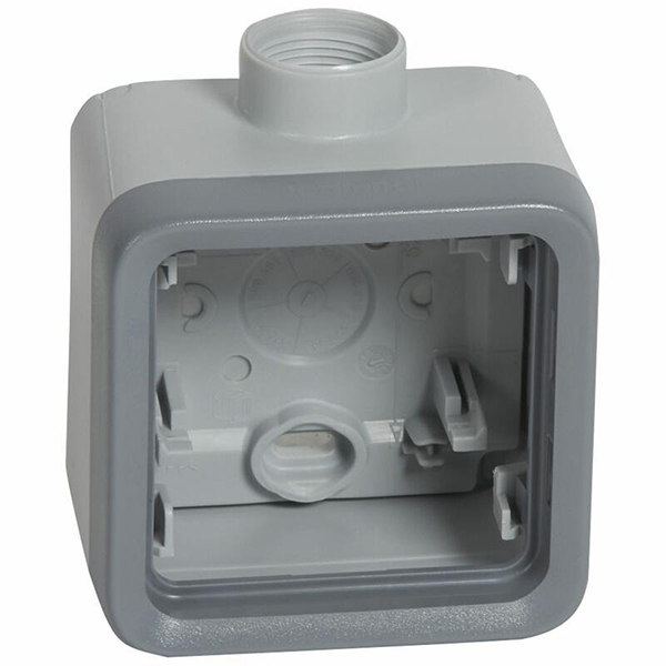 BOITIER ETANCHE A PRESSE-ETOUPE 1 POSTE PG16 PLEXO COMPOSABLE IP55 - GRIS