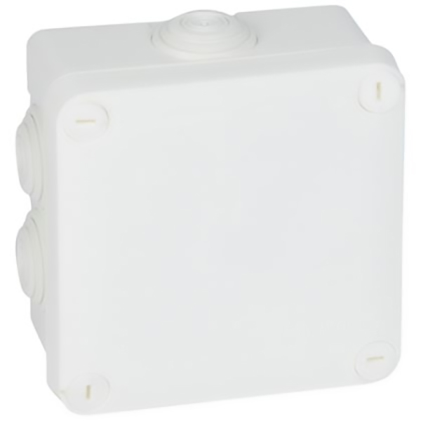 BOITE DE DERIVATION CARREE PLEXO DIMENSIONS 105X105X55MM - BLANC