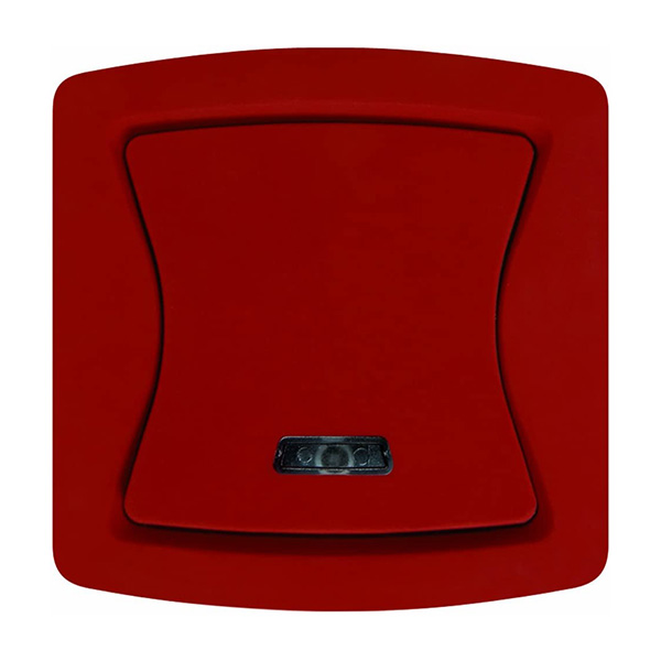 BOUTON POUSSOIR ROUGE FINITION SOFT DIVINE