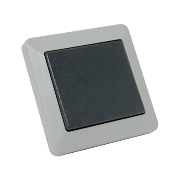 BOUTON POUSSOIR GRIS VRAC IP44 OPALINE