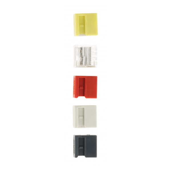 Lot de 5 bornes de raccordement S243 - Conducteurs souples et rigides - 0.6 à 0.8 mm² - 4 pôles - Wago