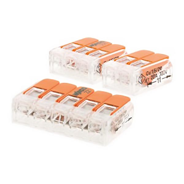 LOT 50 BORNES DE CONNEXION A LEVIER 2/3/5 ENTREES - S221