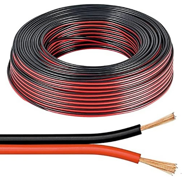 FILS HIFI ROUGE ET NOIR 2G0,75 500M 1/2T
