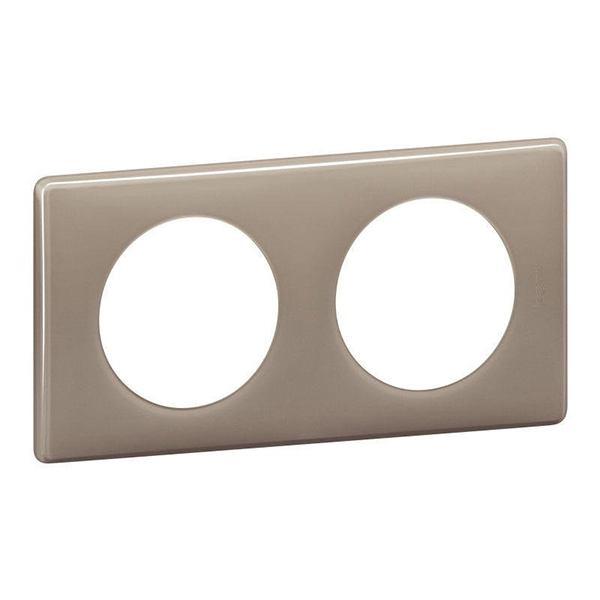 CELIANE _PLAQUE 2 POSTES LAQUE GALET