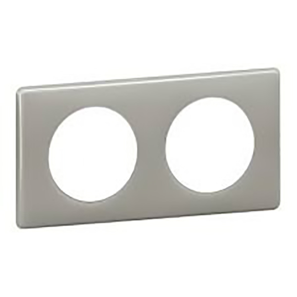 CELIANE _PLAQUE 2 POSTES LAQUE GRIS PERLE