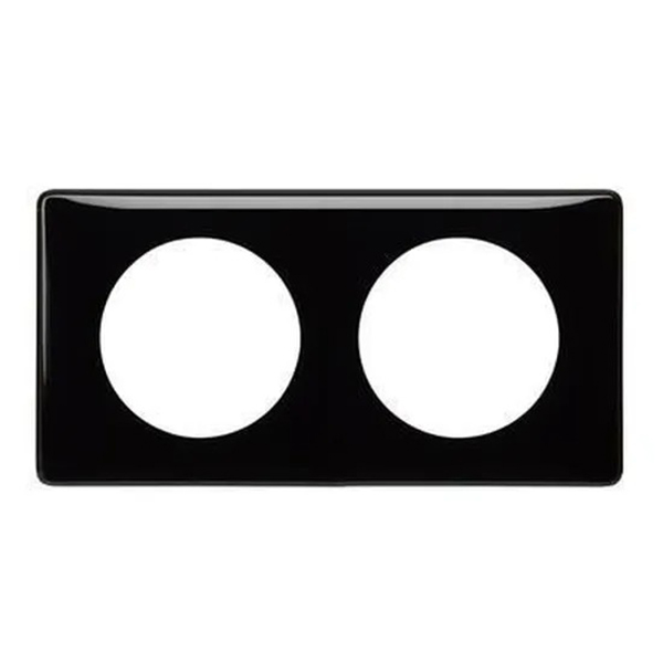 CELIANE _PLAQUE 2 POSTES LAQUE NOIR