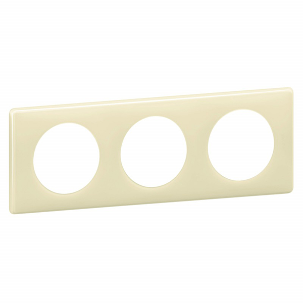 CELIANE _PLAQUE 3 POSTES LAQUE IVOIRE