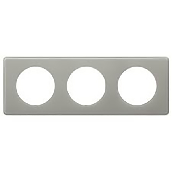 CELIANE _PLAQUE 3 POSTES LAQUES GRIS PERLE