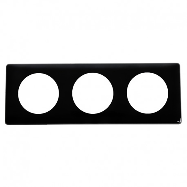 CELIANE _PLAQUE 3 POSTES LAQUE NOIR