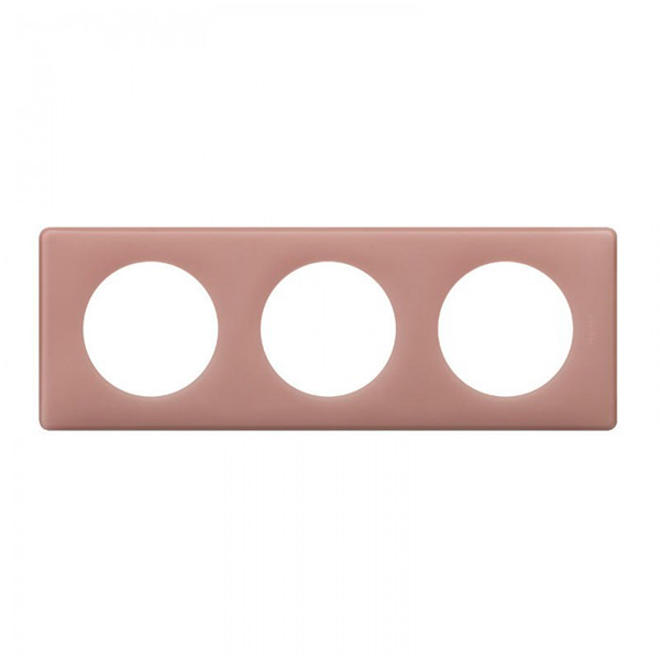 CELIANE _PLAQUE 3 POSTES POUDRE VIEUX ROSE