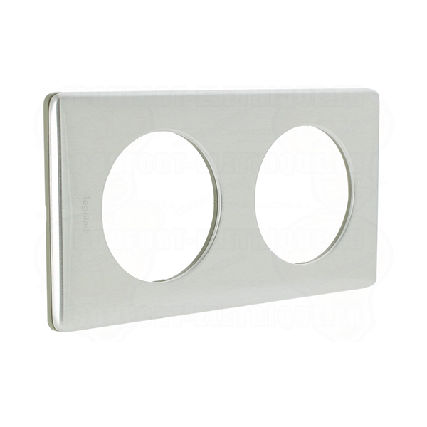 CELIANE _PLAQUE 2 POSTES METAL ALUMINIUM