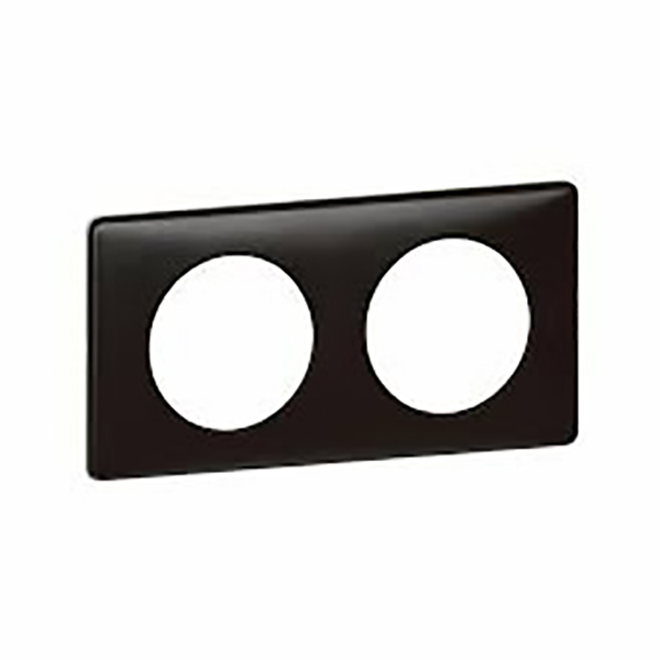 CELIANE _PLAQUE 2 POSTES METAL CARBONE