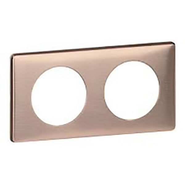 CELIANE _PLAQUE 2 POSTES METAL COPEER