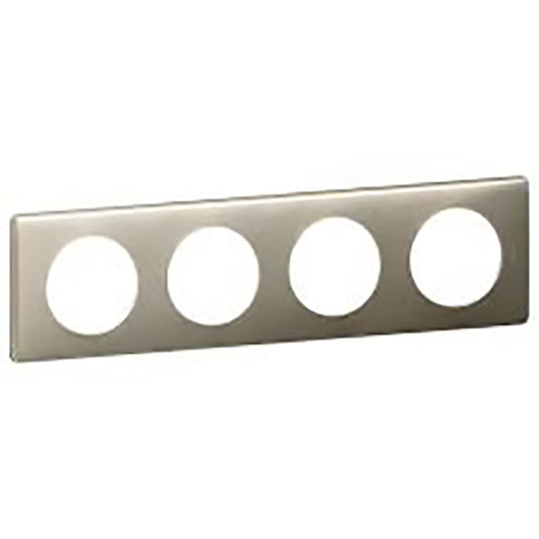 CELIANE _PLAQUE 4 POSTES METAL TITANE
