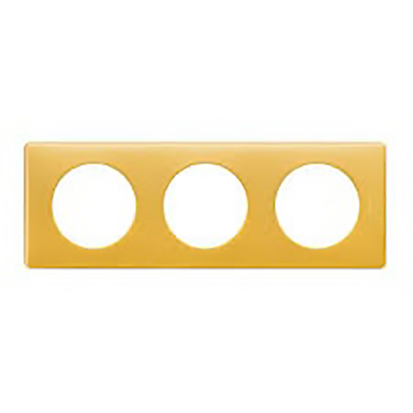 CELIANE _PLAQUE 3 POSTES METAL LAITON