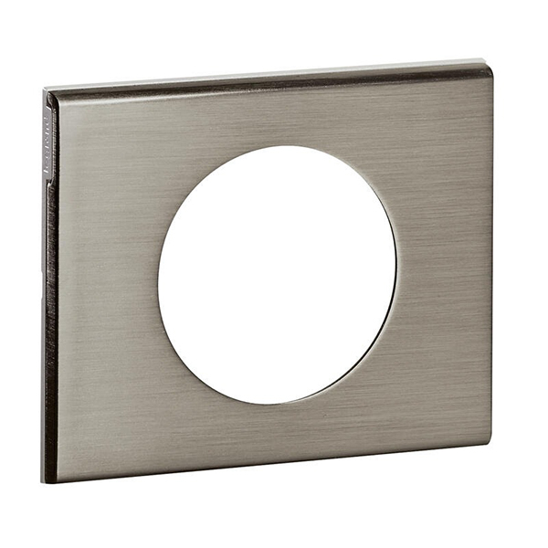 PLAQUE 1 POSTE MATIERE INOX BROSSE