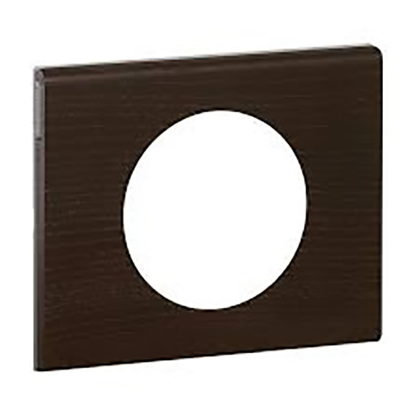 PLAQUE 1 POSTE MATIERE TEINTE WENGUE