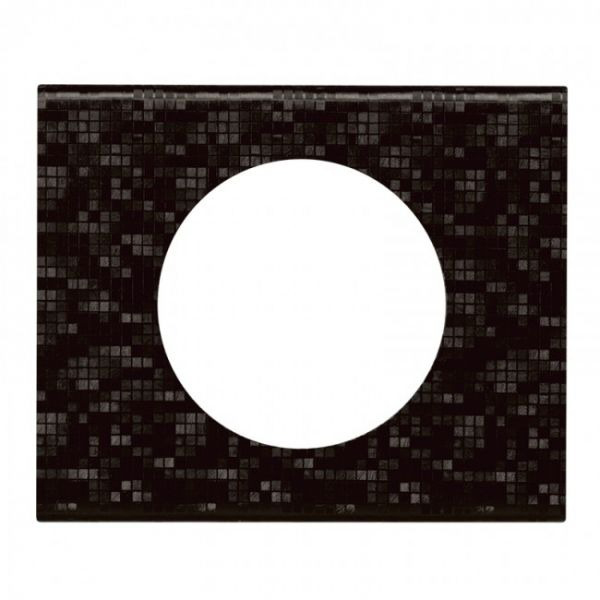 CELIANE _PLAQUE 1 POSTE MATIERE CUIR PIXEL