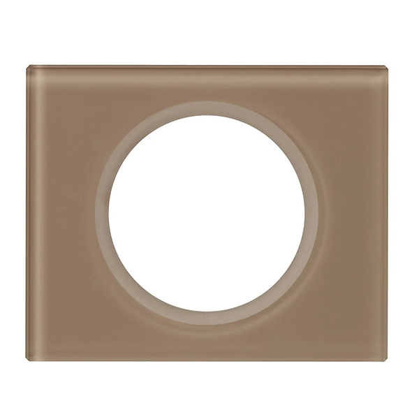 CELIANE _PLAQUE 1 POSTE MATIERE VERRE MOKA