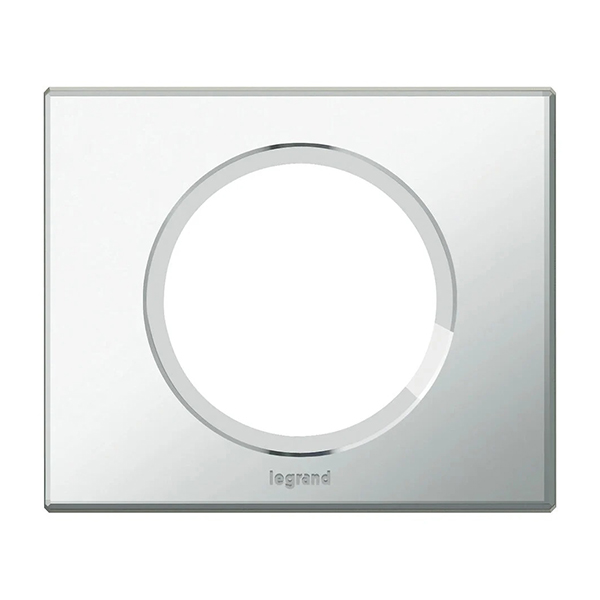 CELIANE _PLAQUE 1 POSTE MATIERE VERRE MIROIR